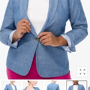 JCrew Factory Chambray Holland Blazer NEW WITH TAGS